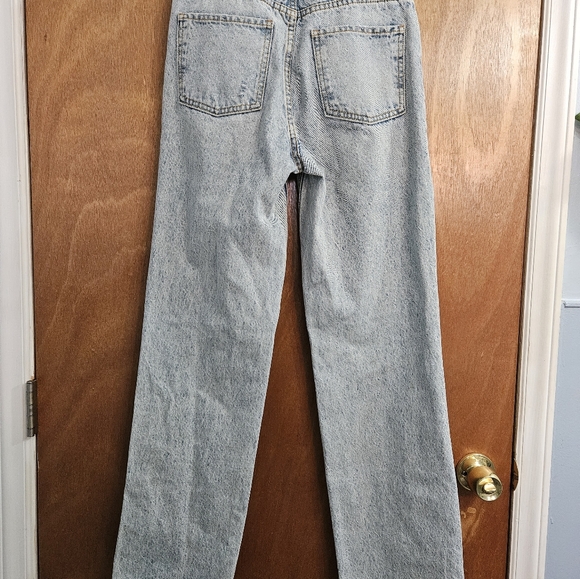 Revice Denim Jeans Sz 25 Distressed Graphics Hollywood Snake Rose Los Angeles - Picture 5 of 10